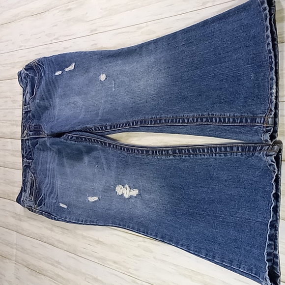 aeropostale Distressed Bootcut Blue Jeans Size 13/14 Reg - Picture 8 of 16